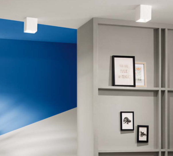 Applique in gesso plissettato tondo o quadrato 1XGU10 non incl. NAOS Applique in gesso plissettato tondo o quadrato 1XGU10 non incl. NAOS